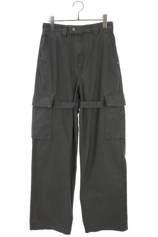 AMBUSH F23FAB001 Zip Fly Cotton Cargo Pants Gray Size XXS