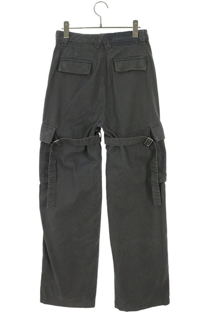AMBUSH F23FAB001 Zip Fly Cotton Cargo Pants Gray Size XXS