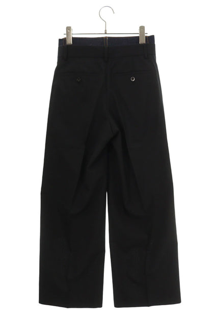 Sacai Suiting Denim Side Stripe Slacks Pants Size 0