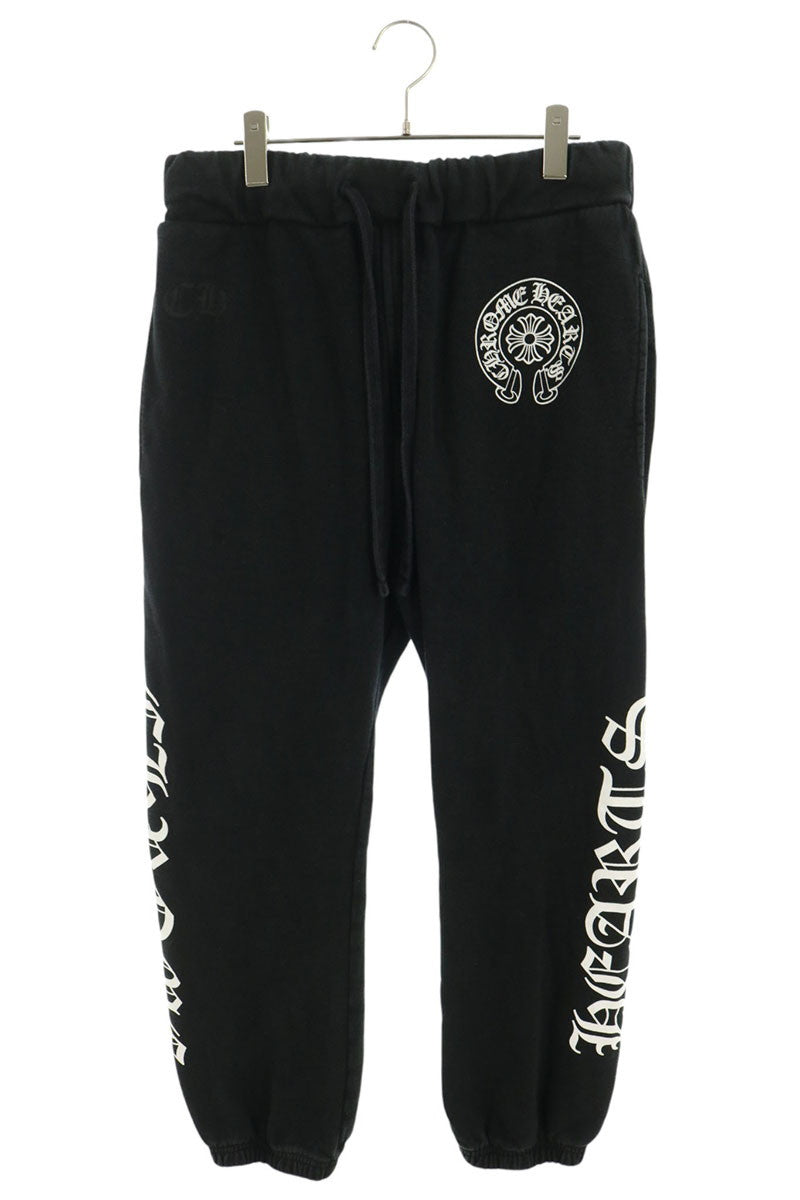 Chrome Hearts Side Logo Print Cotton Sweatpants Size M