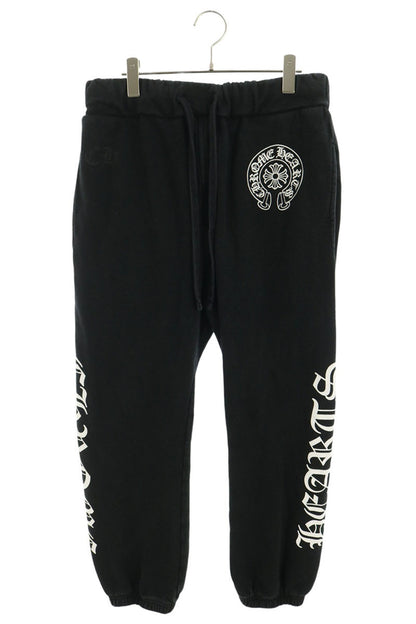 Chrome Hearts Side Logo Print Cotton Sweatpants Size M