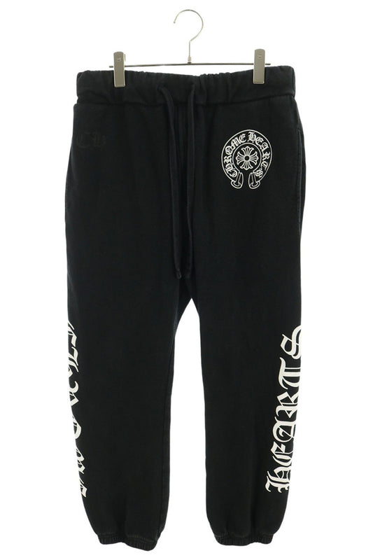 Chrome Hearts Side Logo Print Cotton Sweatpants Size M