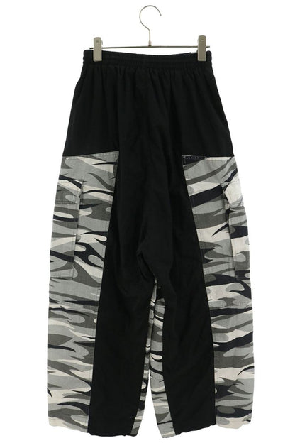 BALENCIAGA Camo Paneled Cargo Pants Black Gray Size XXS