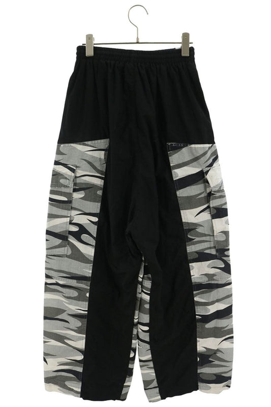 BALENCIAGA Camo Paneled Cargo Pants Black Gray Size XXS