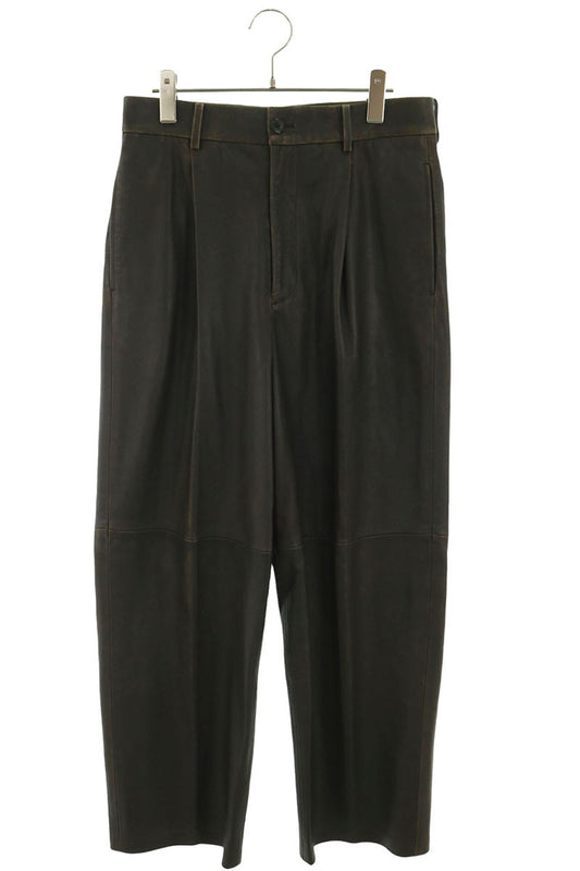 Edition Brown Crushed Sheep Leather Slacks Size S