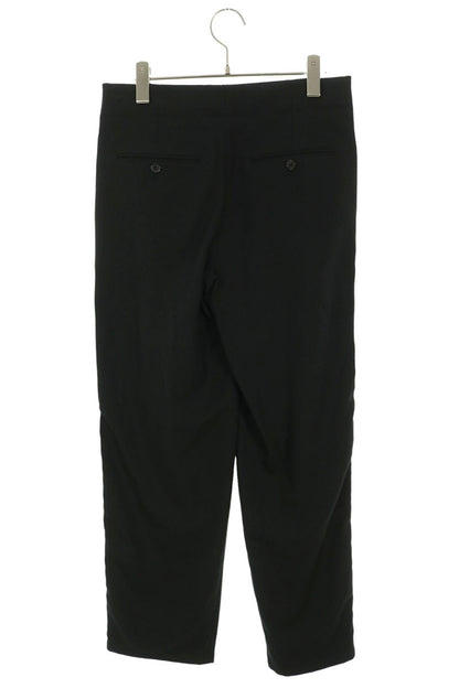 SAINT LAURENT PARIS Side Stripe Pleated Slacks Black Size 44