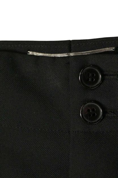 SAINT LAURENT PARIS Side Stripe Pleated Slacks Black Size 44