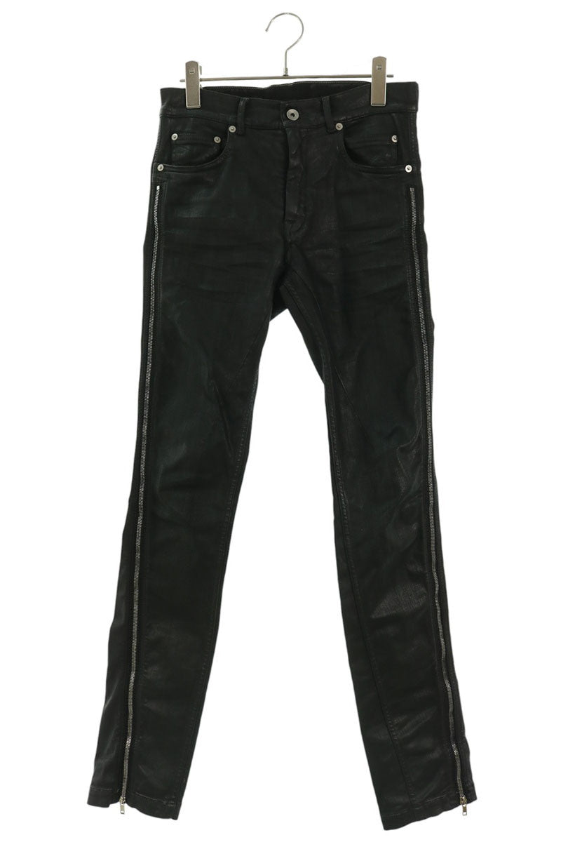 Rick Owens Coated Zip Design Vega Jeans Black Pants Size 28