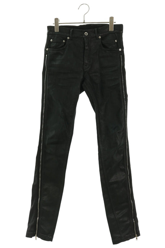 Rick Owens Coated Zip Design Vega Jeans Black Pants Size 28