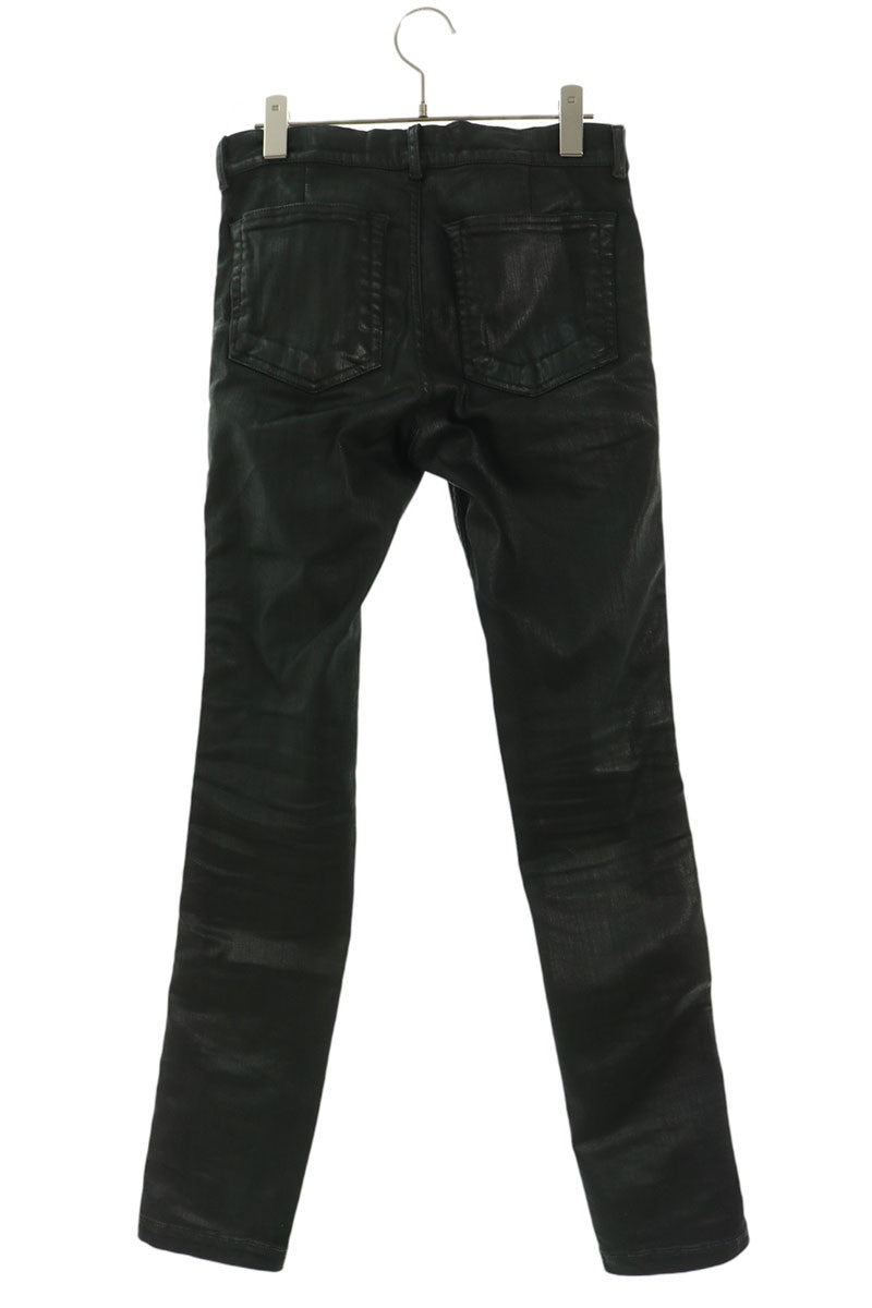 Rick Owens Coated Zip Design Vega Jeans Black Pants Size 28