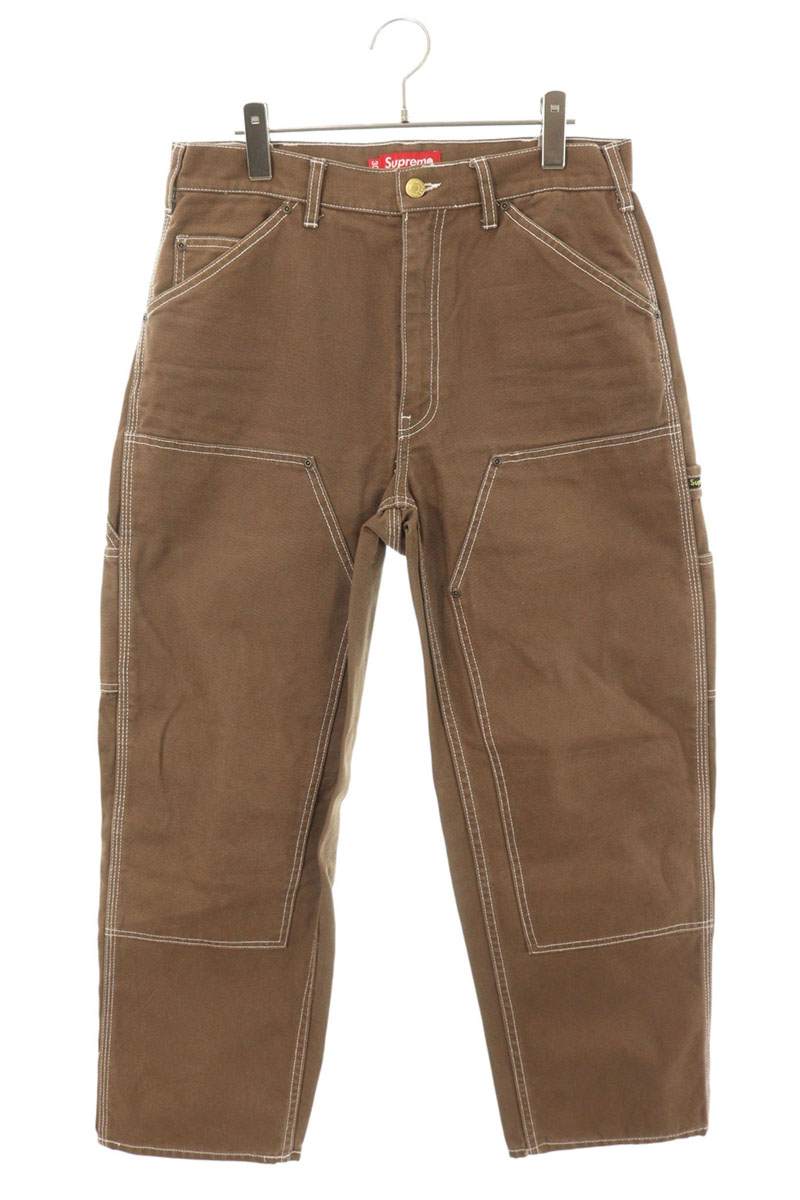SUPREME 20AW Double Knee Painter Cotton Pants Brown Size 30