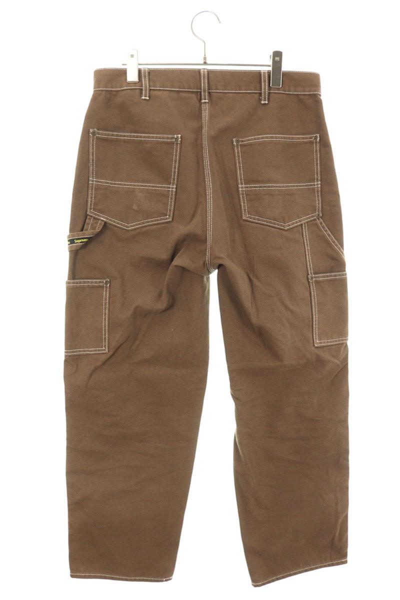 SUPREME 20AW Double Knee Painter Cotton Pants Brown Size 30
