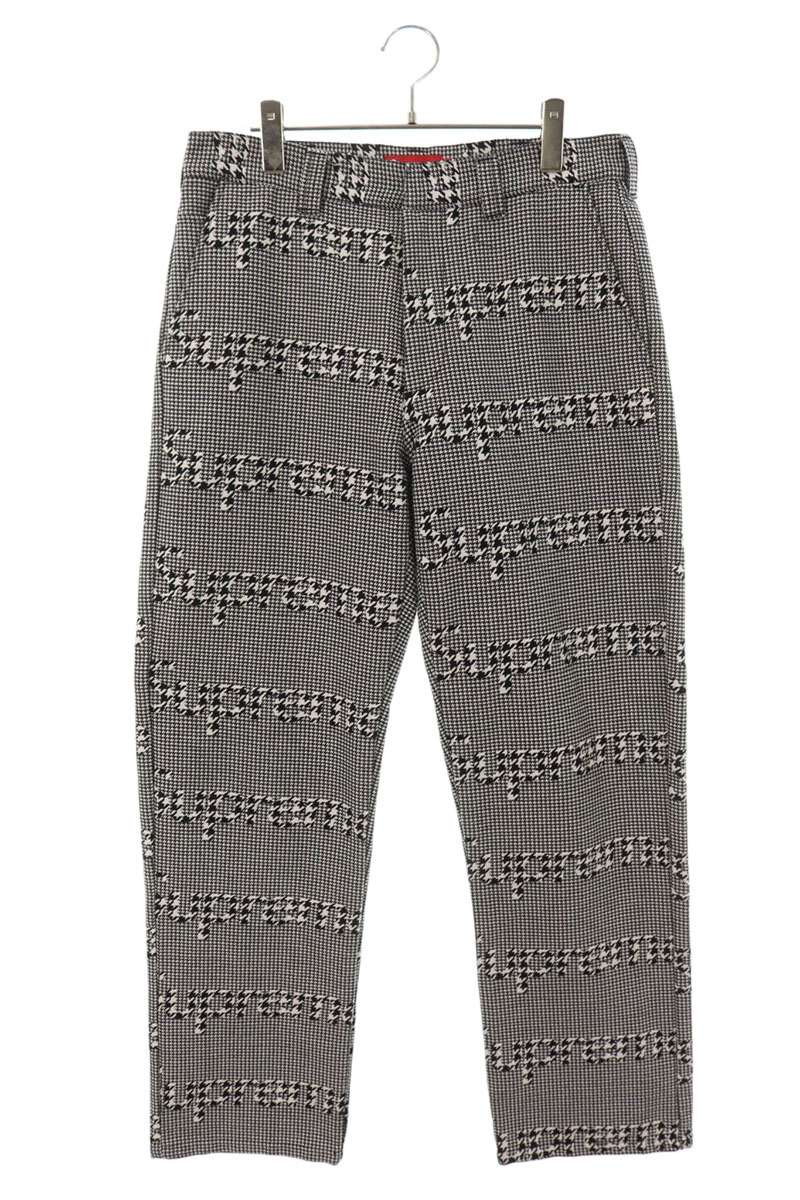SUPREME 20AW Work Pant Black Houndstooth Size 30