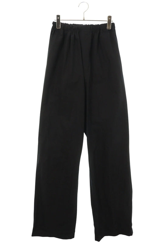 BALENCIAGA Elastic Wide Cotton Pants Black Size 44