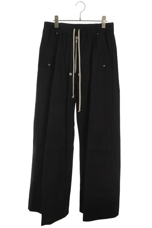 Rick Owens Wide Bella Long Cotton Blend Pants Black Size 50