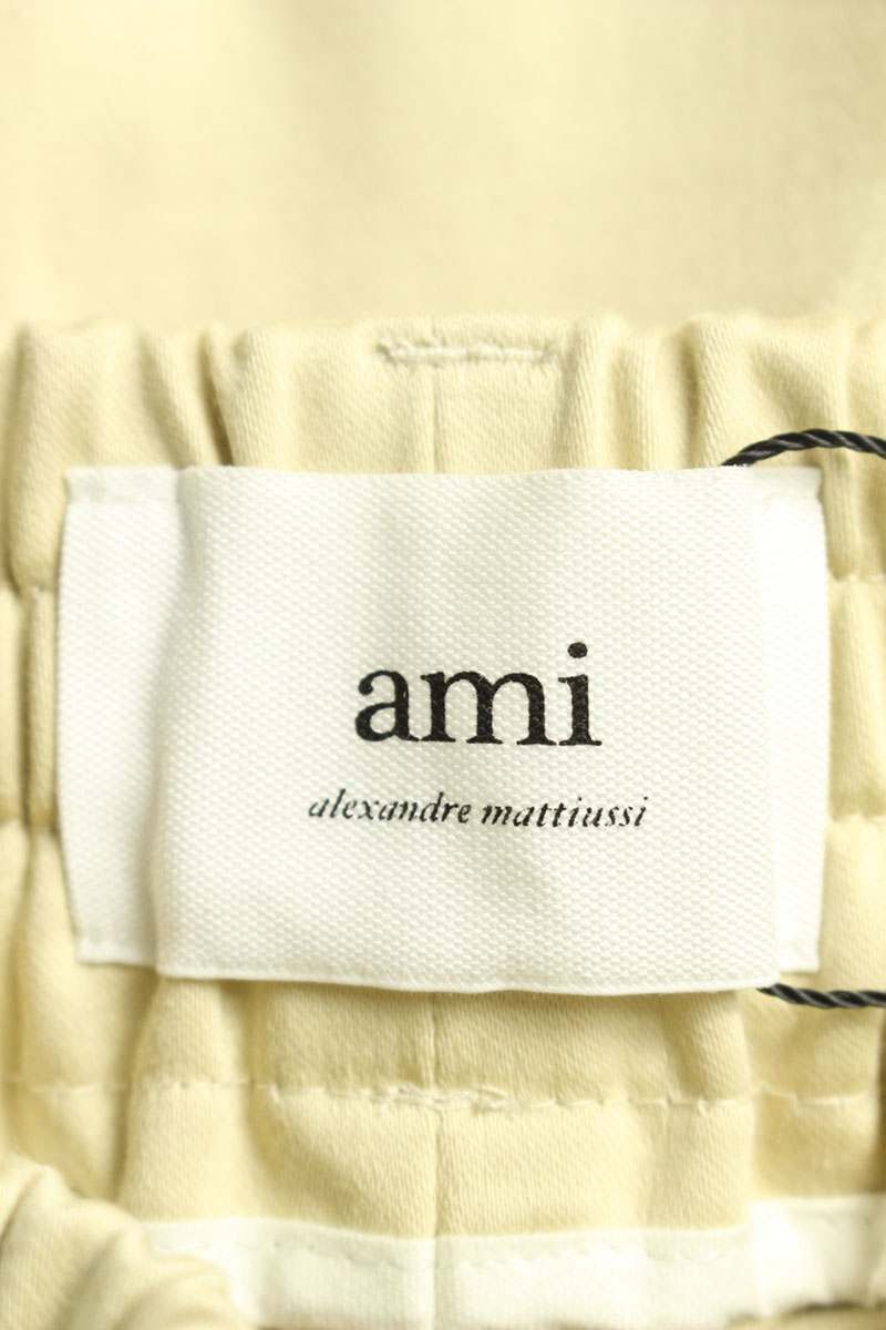 AMI Waist Wide Pants Beige Size XS