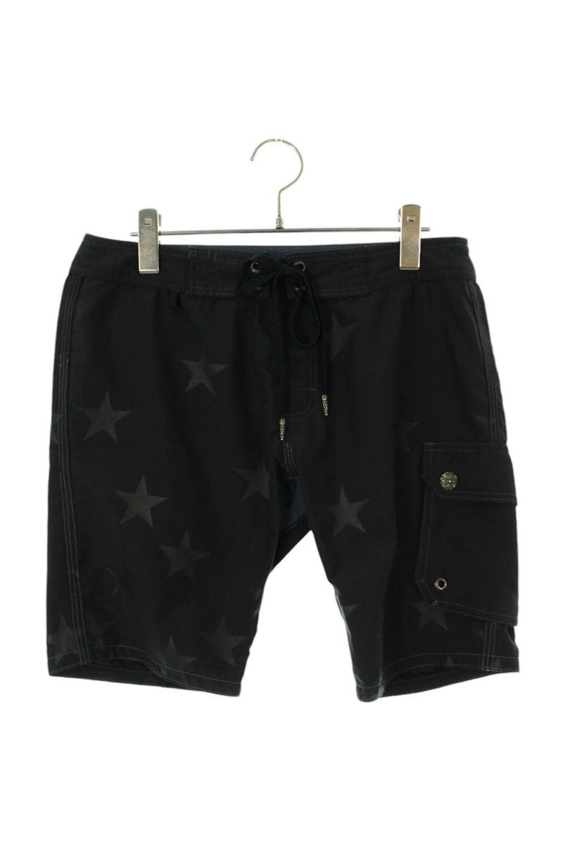 Chrome Hearts Black Star Print Polyester Shorts Size 30