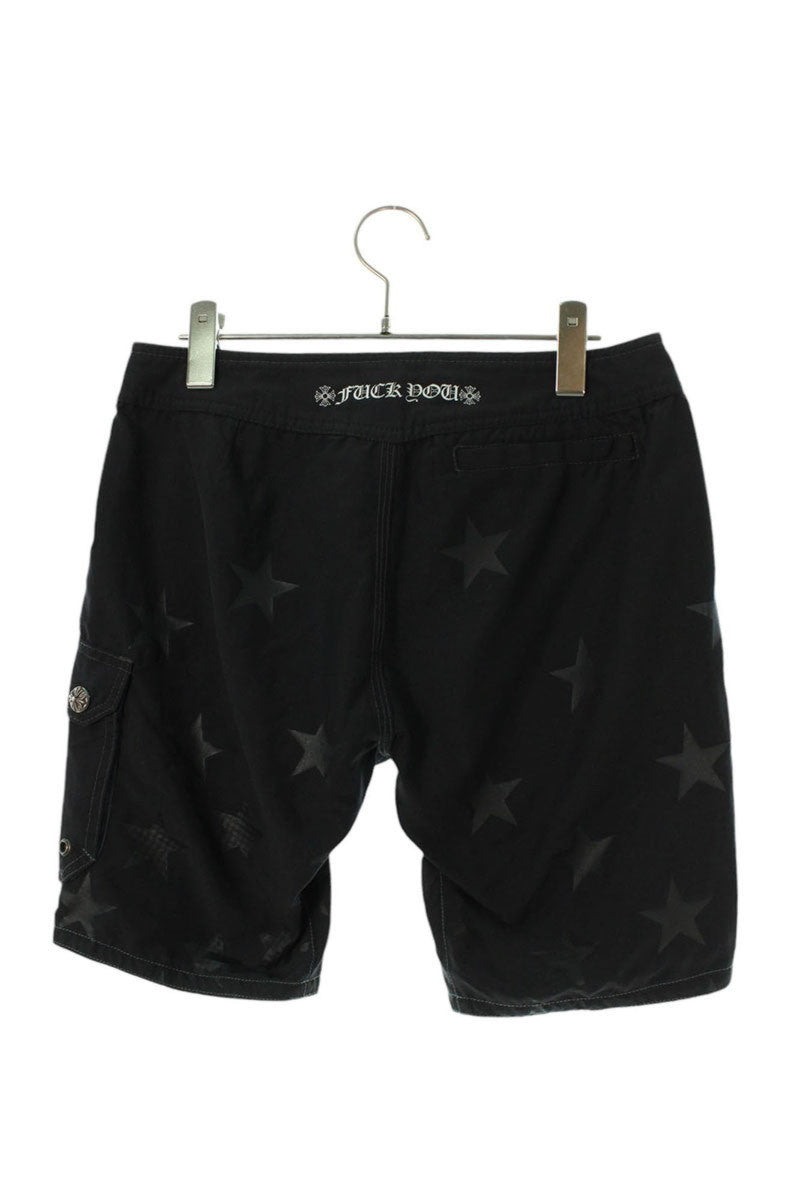 Chrome Hearts Black Star Print Polyester Shorts Size 30