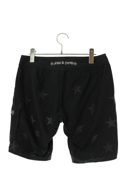 Chrome Hearts Black Star Print Polyester Shorts Size 30