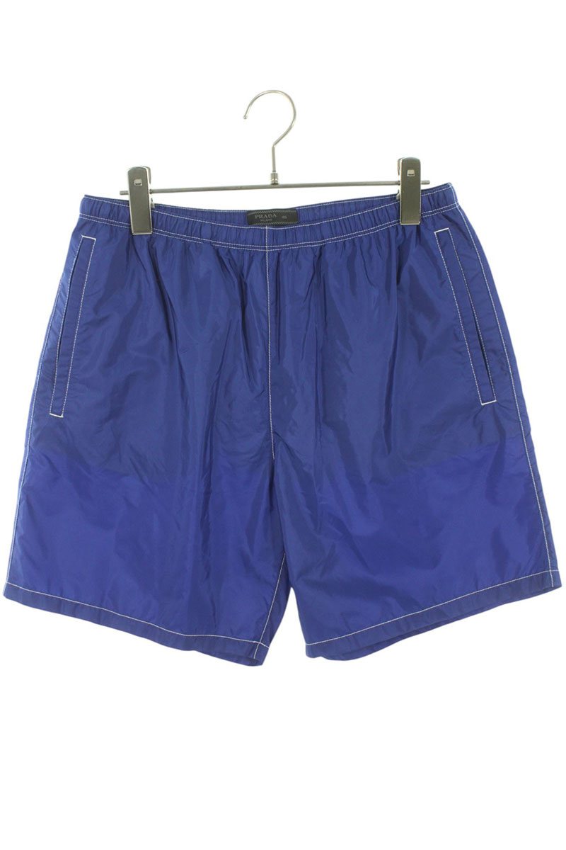PRADA Plate Recycled Nylon Shorts Blue Size 33
