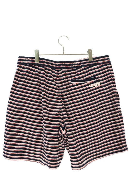 Marni Striped Terry Shorts Navy Red White Size 38