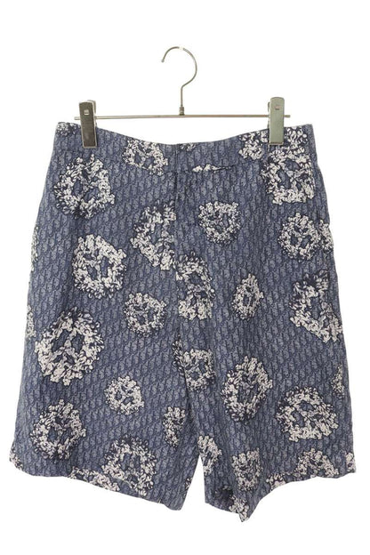 DIOR 23AW x Denim Tears Oblique Flower Silk Shorts Size 32