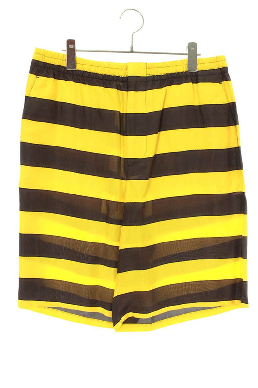 Prada Striped Silk Easy Shorts Multi Size 34