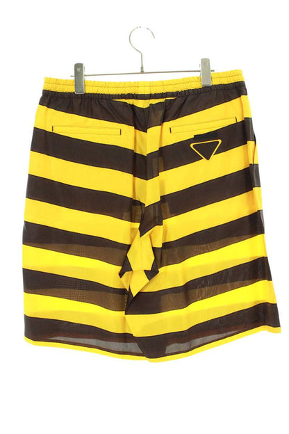 Prada Striped Silk Easy Shorts Multi Size 34