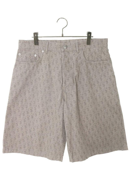 DIOR Oblique All-Over Print Cotton Shorts Gray Size 33