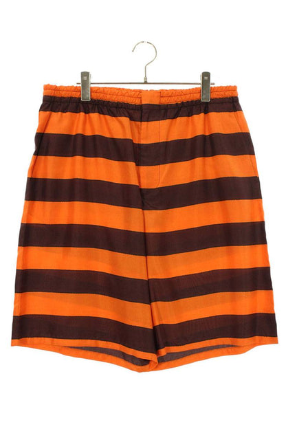 Prada Striped Silk Easy Shorts Multi Size 34
