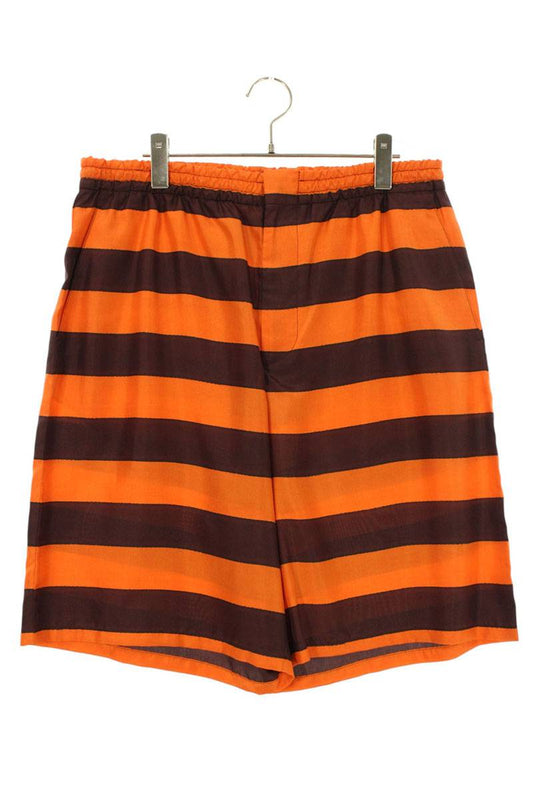 Prada Striped Silk Easy Shorts Multi Size 34