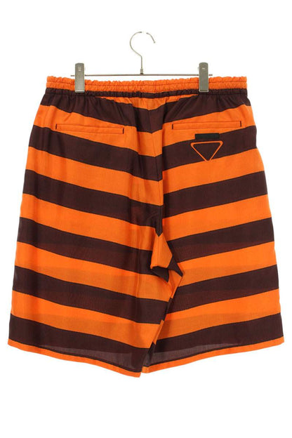 Prada Striped Silk Easy Shorts Multi Size 34