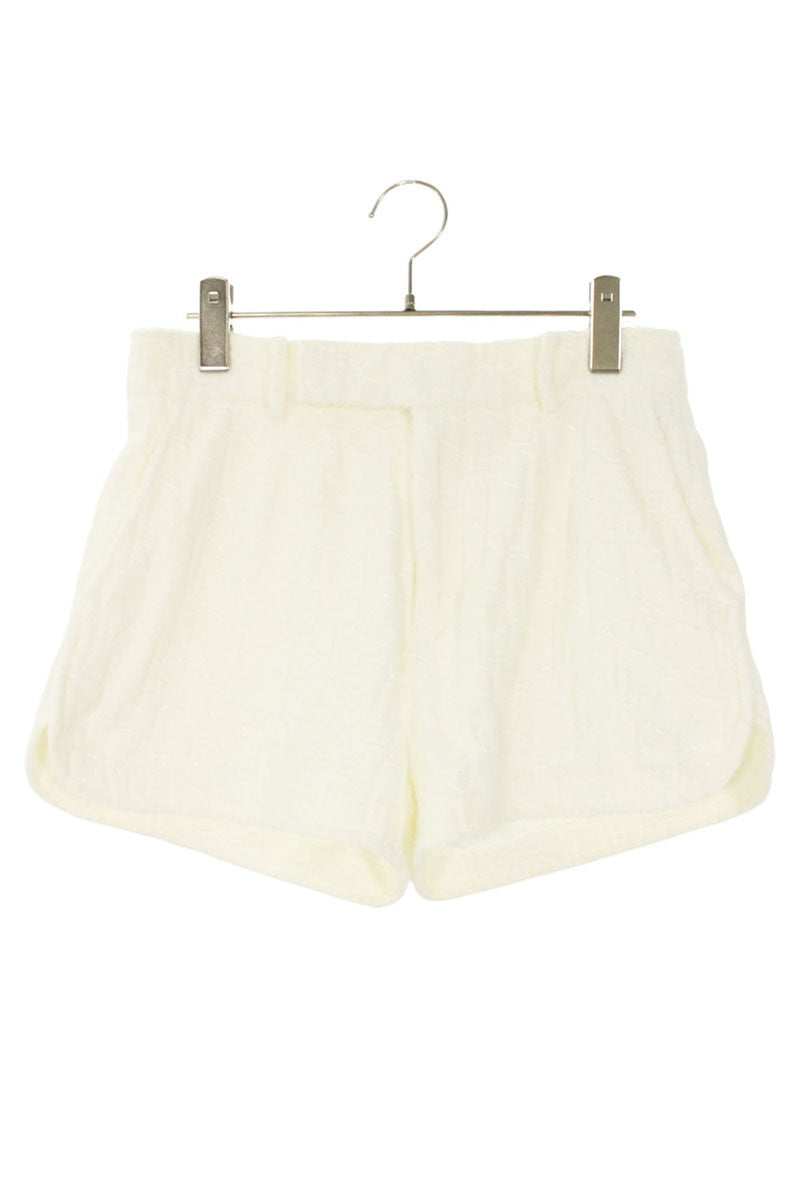DIOR Oblique Terry Cotton Shorts White Size 28