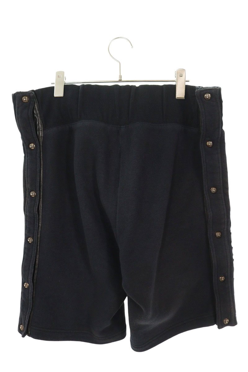 Chrome Hearts Black Side Cross Button Track Shorts Size 34