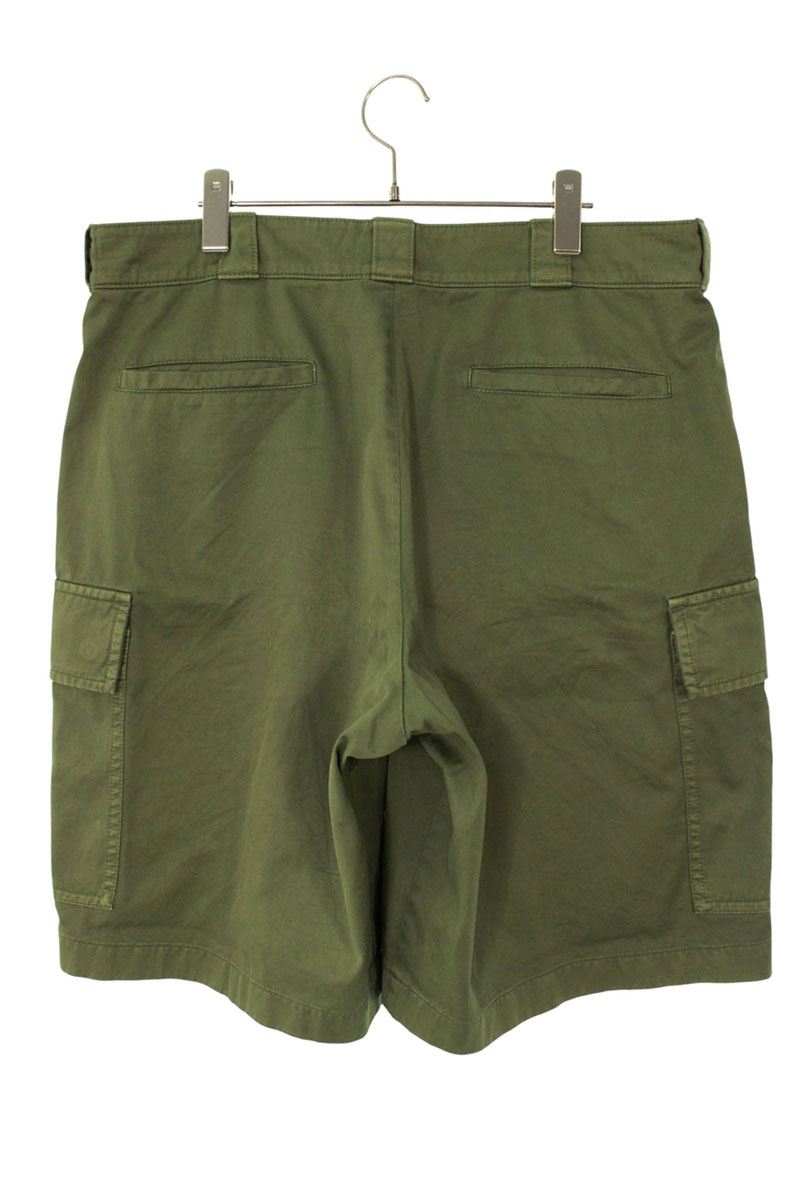 PRADA Re-Nylon Logo Plate Cargo Shorts Green Size 34
