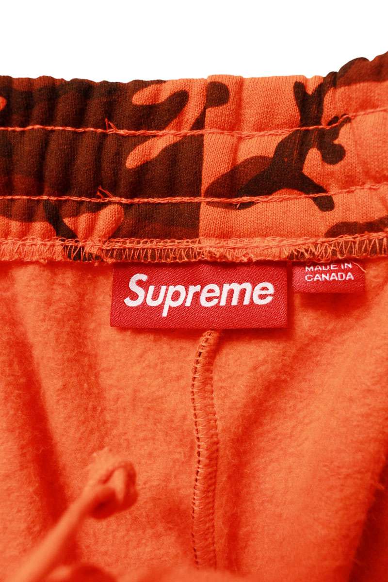 SUPREME 25SS Camo Small Box Sweatshort Orange Size M