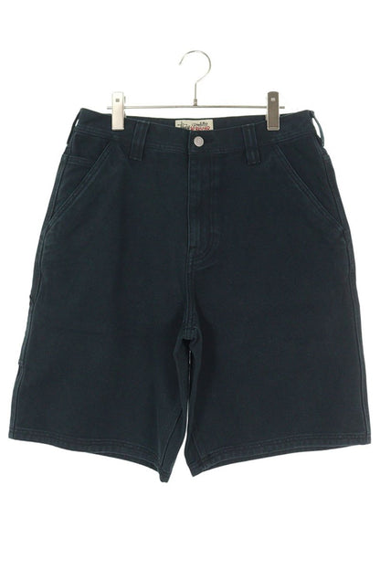 STUSSY Washed Baggy Cotton Shorts Black Size 30