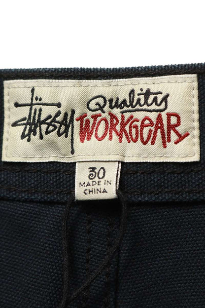 STUSSY Washed Baggy Cotton Shorts Black Size 30