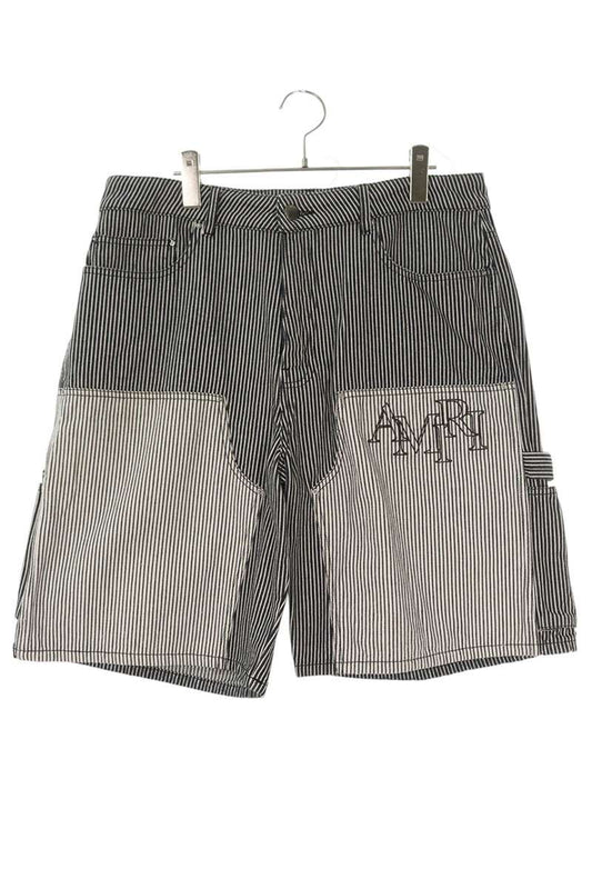 Amiri Striped Logo Embroidered Pants Black x White Size 32