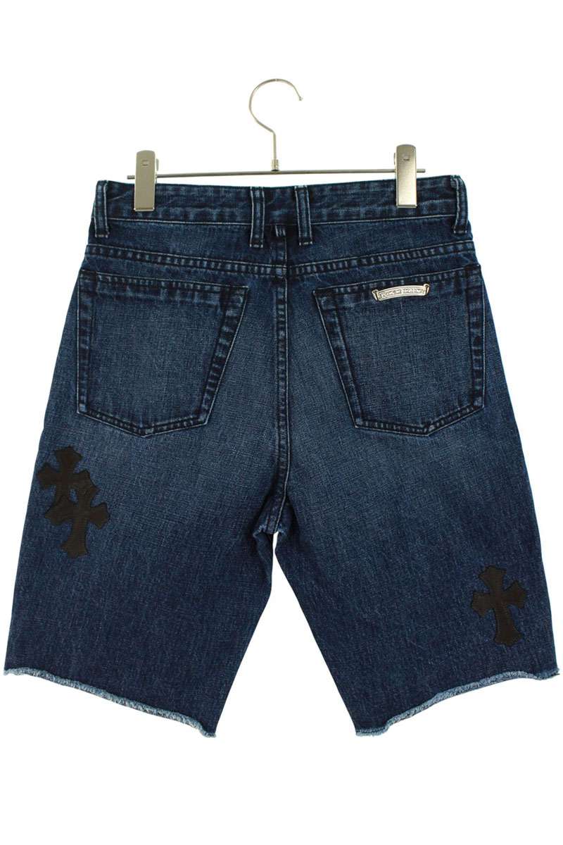 Chrome Hearts SEGER Cross Patch Denim Shorts Indigo Size 25