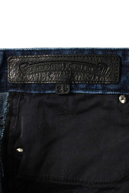 Chrome Hearts SEGER Cross Patch Denim Shorts Indigo Size 25
