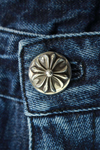Chrome Hearts SEGER Cross Patch Denim Shorts Indigo Size 25