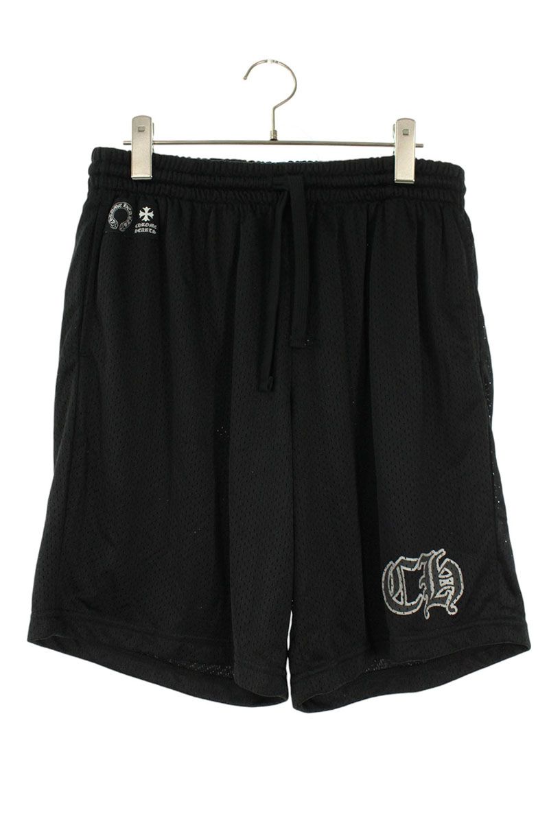 Chrome Hearts MESH VARSITY SHORTS Nylon Black Size 34