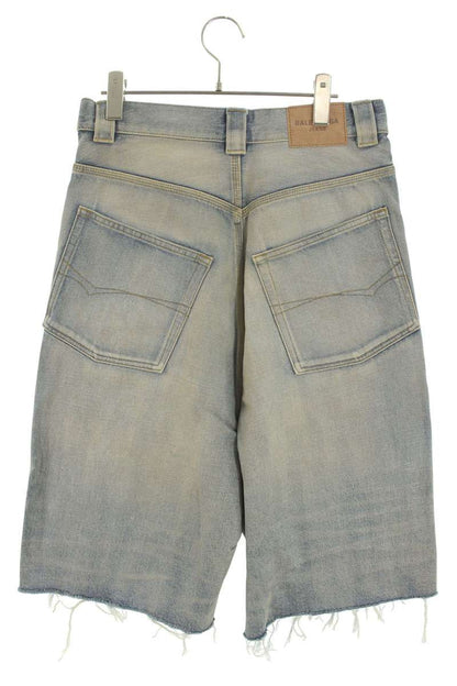 BALENCIAGA Blue Baggy Cargo Denim Shorts Size 28