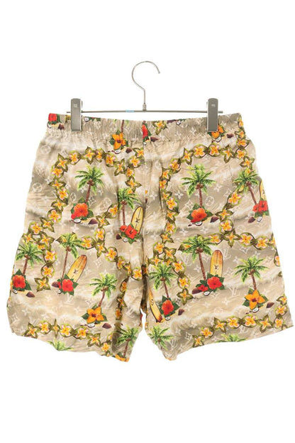 LOUISVUITTON 24AW Monogram Flower Silk Shorts Beige Size 34