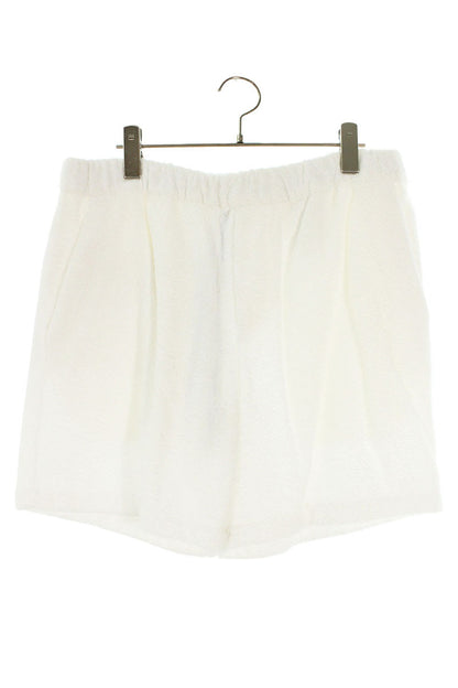 Prada White Logo Plate Cotton Terry Shorts Size 32