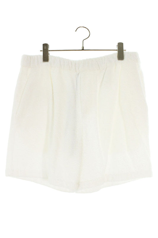 Prada White Logo Plate Cotton Terry Shorts Size 32