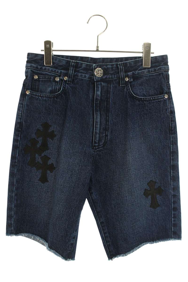 Chrome Hearts Cross Patch Denim Shorts Multi Size 26