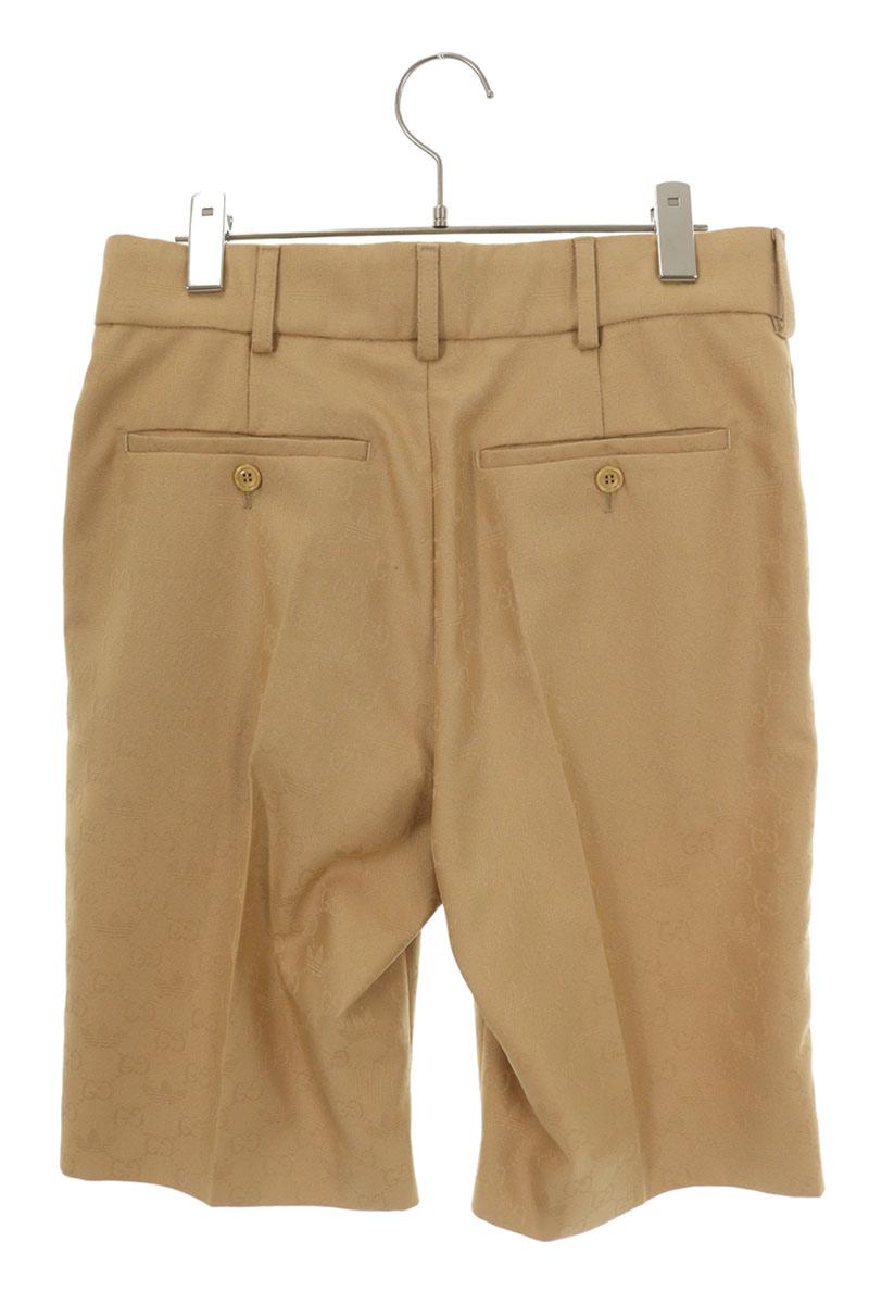 GUCCI GG Logo Pattern Polyester Slacks Shorts Size 32