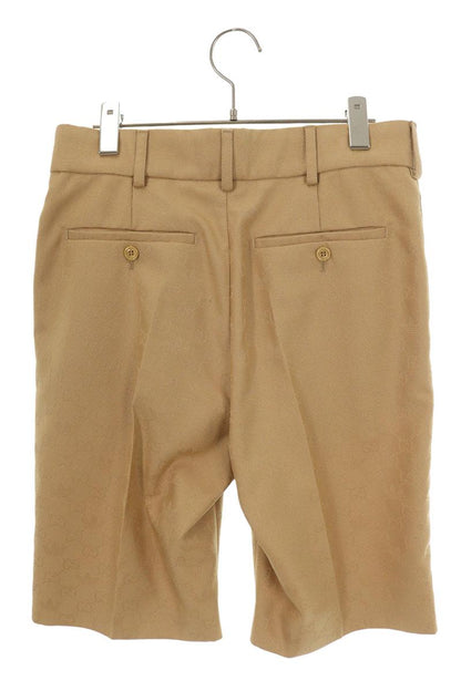 GUCCI GG Logo Pattern Polyester Slacks Shorts Size 32